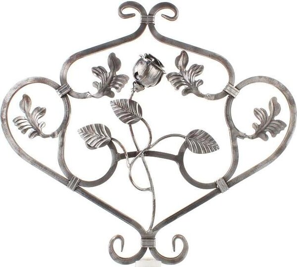 LogistSystem - Kované železo Ornament Kované železo 600x520mm - např. jako prvek pro okenní mříže - zábradlí - plot - bránu - rozety - mříže 12.901
