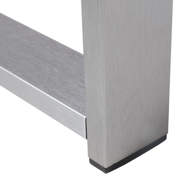 Zahradní konferenční stolek SALERNO 90 cm 50 cm Kov Světle šedá