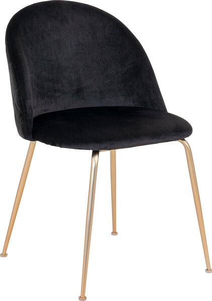 Jídelní židle House Collection Velvet Stina Gold Black