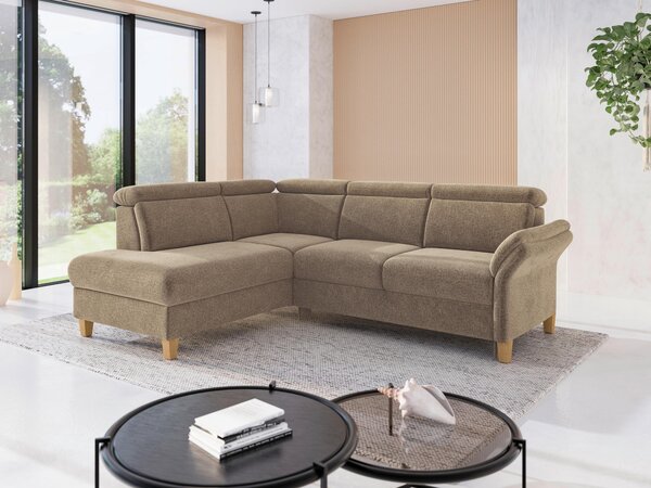 ROHOVÁ SEDAČKA, textil, světle hnědá Sit & More - Sedací soupravy, Online Only