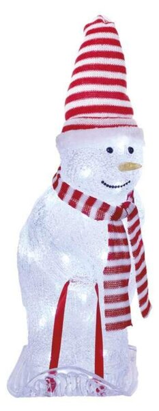 EMOS LED vánoční sněhulák s čepicí a šálou, 46 cm, venkovní i vnitřní,  studená bílá DCFC19