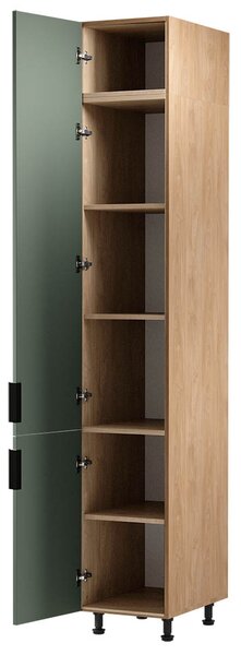 SORENTO pg | vysoká skříňka D40SPWN potravinová s policemi | 40 cm | LEVÁ | puccini/zelená