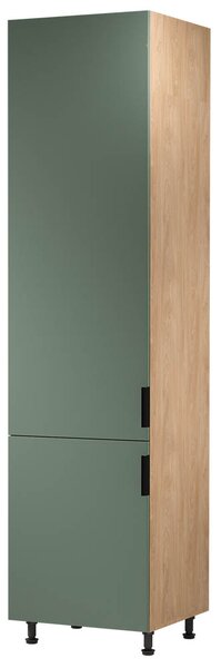 SORENTO pg | vysoká skříňka D60ZLN na vestavnou lednici | 60 cm | LEVÁ | puccini/zelená
