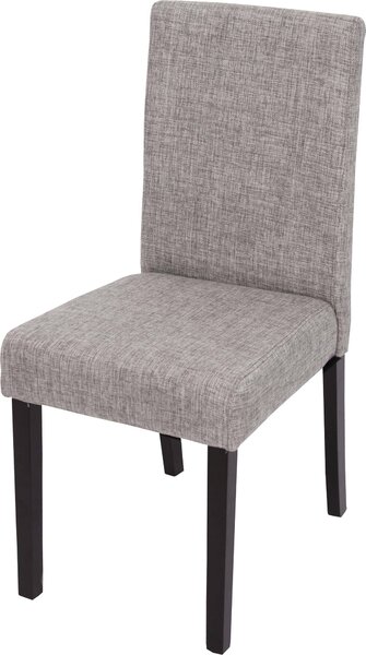 Jídelní židle Littau, kuchyňská židle Židle, látka/textil šedá, tmavé nohy