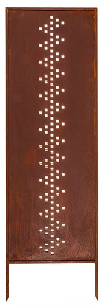 Zahradní Paraván z Ušlechtilé Rzi 160x50 cm s Geometrickým Vzorem uprostřed