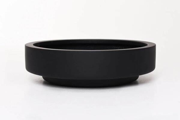 Mísa na květiny ESCADA LOW, sklolaminát, průměr 45 cm, antracit