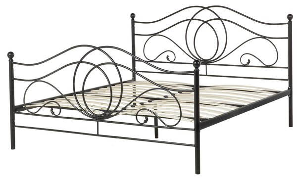 Postel Kov LYRA 140 x 200 cm Černá