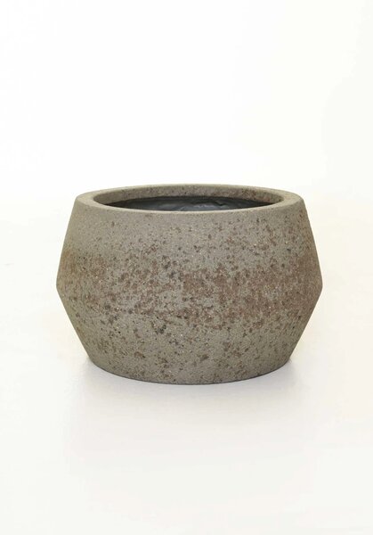 Moderní květináč BRIGATA, vláknocement, 36x22 cm, šedý