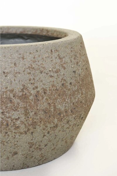 Moderní květináč BRIGATA, vláknocement, 36x22 cm, šedý