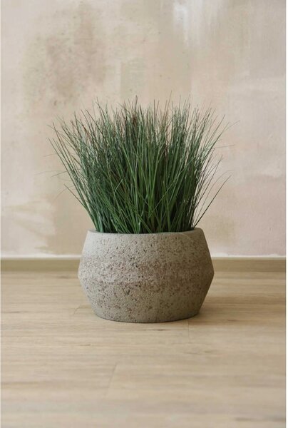 Moderní květináč BRIGATA, vláknocement, 36x22 cm, šedý