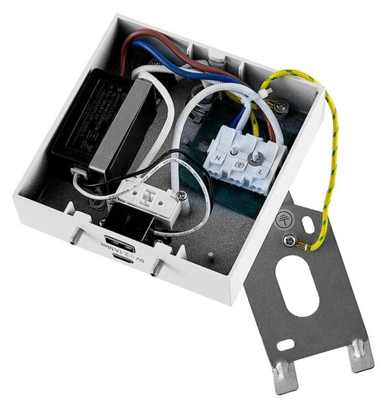 Deko-Light nástěnné přisazené svítidlo - Can Tilt hranaté USB, 1x 7,5 W GU10, bílá 341339