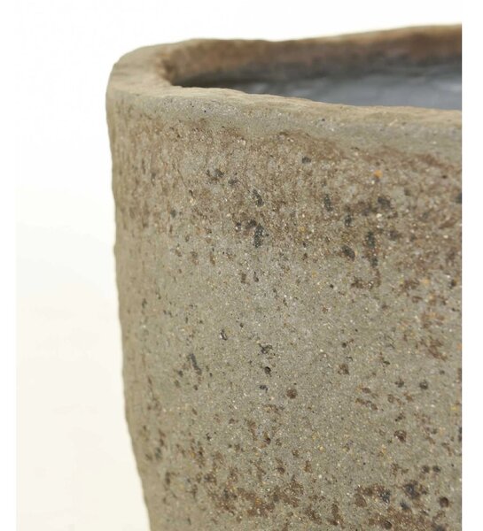 Kulatý květináč LONDA, vláknocement, 42x36 cm, šedý
