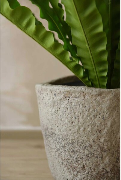 Kulatý květináč LONDA, vláknocement, 42x36 cm, šedý