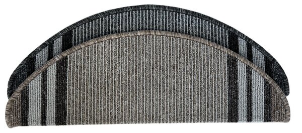 Vopi Nášlapy na schody Gandia šedý půlkruh, samolepící - 24x65 půlkruh (rozměr včetně ohybu)