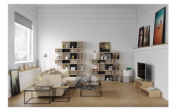 Bílý úložný box ke knihovně TemaHome Berlin