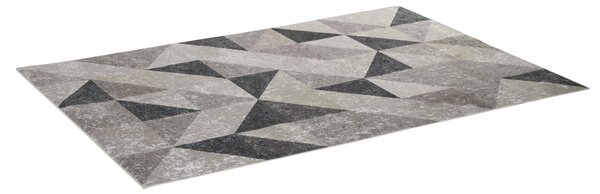 HOMCOM Moderní Sametový Geometrický Koberec do Obývacího Pokoje 230x160 cm s Protiskluzovou Bází pro ložnici, kancelář a studovnu | Aosom