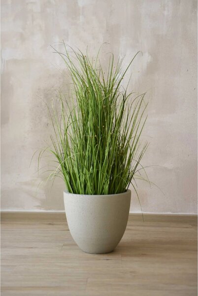 Kónický květináč VIRINGO, sklolaminát, výška 29 cm, béžový