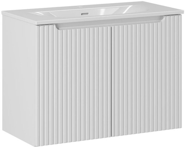 Sada skříňka Comad Nova White NOVA WHITE 82-80-2D, umyvadlo Comad Sky 3 SKY 3 80CM DP (E-8099-3-80)