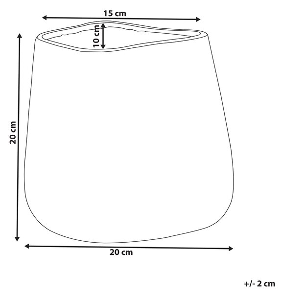 Dekorativní váza CIRTA Kamenina 20 cm Zlatá