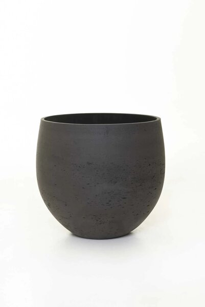 Moderní květináč RAFIOT, sklolaminát, výška 35 cm, antracit