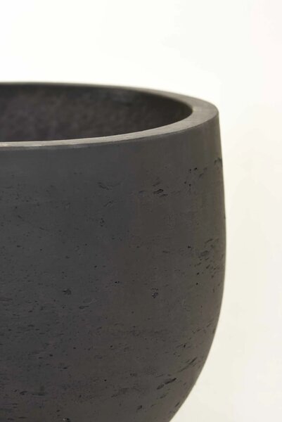 Moderní květináč RAFIOT, sklolaminát, výška 28 cm, antracit