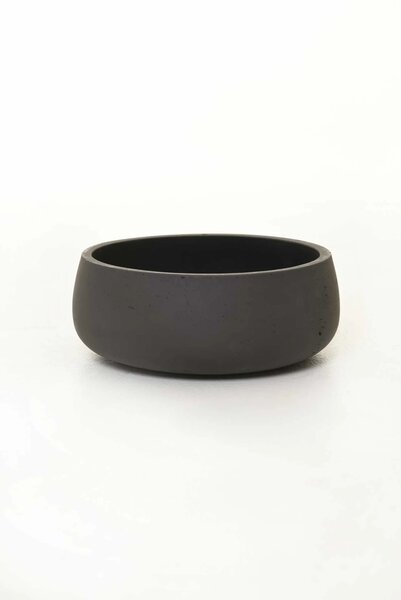 Dekorační mísa PERA, sklolaminát, průměr 22 cm, antracit