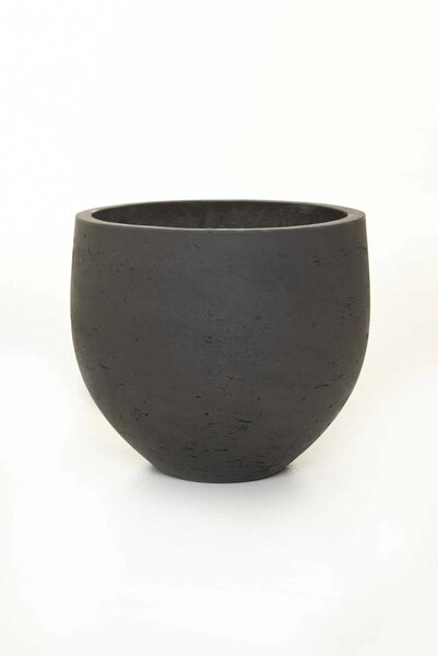 Moderní květináč RAFIOT, sklolaminát, výška 28 cm, antracit