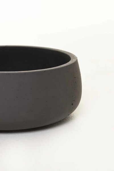 Dekorační mísa PERA, sklolaminát, průměr 22 cm, antracit