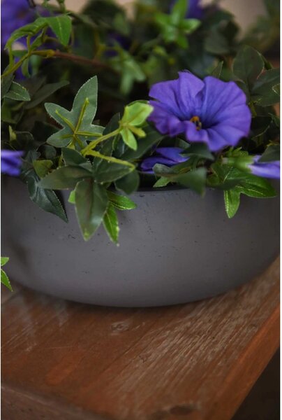 Dekorační mísa PERA, sklolaminát, průměr 22 cm, antracit