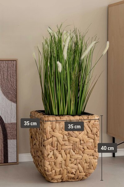 Květináč WILD, vodní hyacint, výška 40 cm, natur