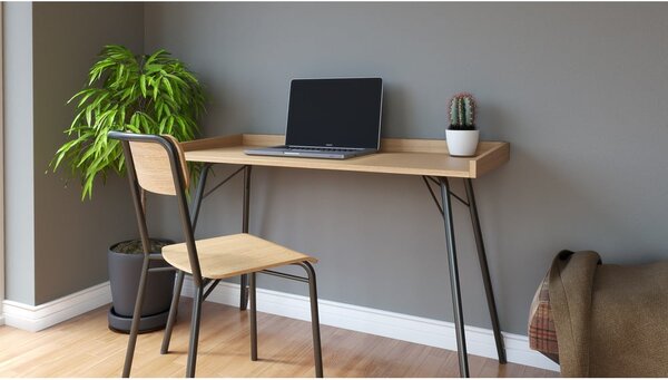Pracovní stůl s deskou v dubovém dekoru 52x115 cm Rayburn – Woodman
