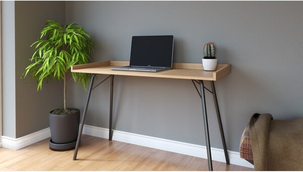 Pracovní stůl s deskou v dubovém dekoru 52x115 cm Rayburn – Woodman