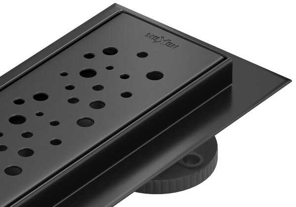 Sprchový žlab MEXEN BUBBLE BLACK - černý