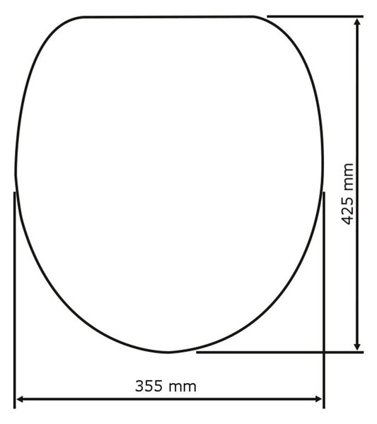 WC sedátko a snadným zavíráním Wenko Beech Nature, 43 x 37 cm