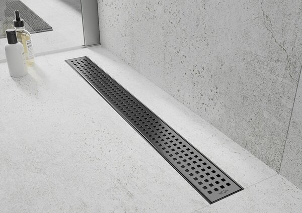 Sprchový žlab MEXEN SQUARES BLACK - černý