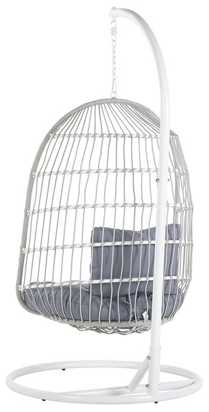 Závěsné křeslo se stojanem ALLERA Kov Bílá