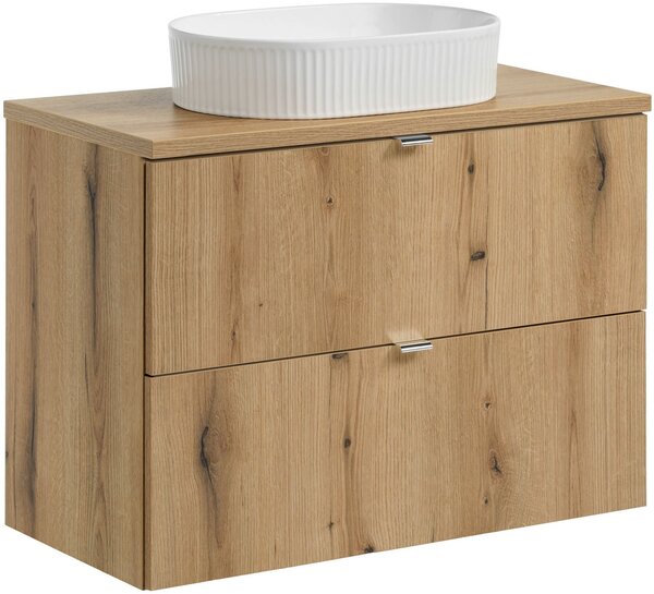 Sada skříňka Comad Nova Oak NOVA OAK A 82-80-2S, umyvadlo Comad Beyond BEYOND 5 WHITE ( E-6564 ), NOVA OAK A 89-80