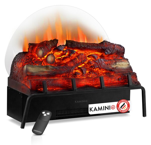 KAMINIO Elektrický krb NOAH – elektrická krbová vložka s topením, 3D efektem plamenů, dálkovým ovládáním