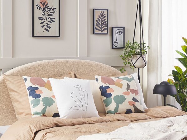 Sada 2 dekorativních polštářů FOTHERGILLA 45 x 45 cm Pestrá Abstraktní vzor