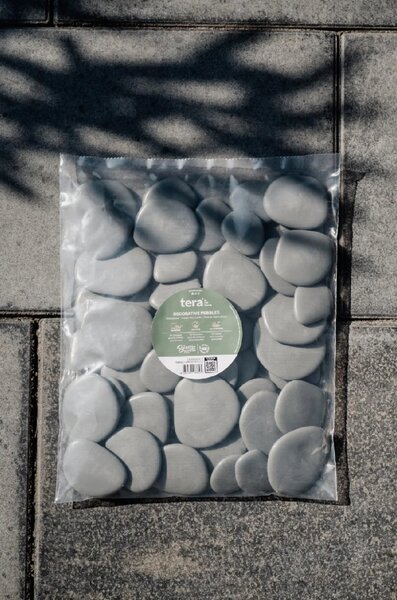 Dekorační kameny COSTA, 40-80 mm, plast, šedá