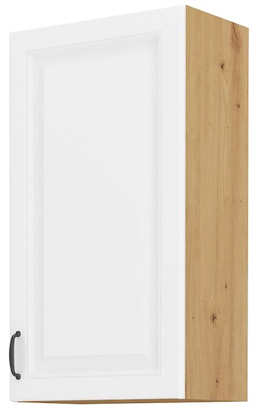 STILO ab | horní skříňka 50G-90 1F se 3 policemi | 50 cm | VYSOKÁ | UNI dvířka | artisan/bílá