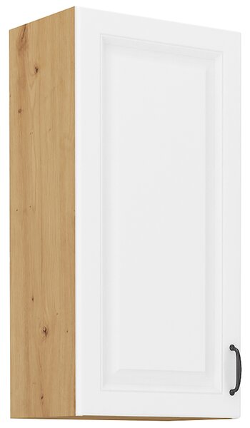STILO ab | horní skříňka 40G-90 1F se 3 policemi | 40 cm | VYSOKÁ | UNI dvířka | artisan/bílá