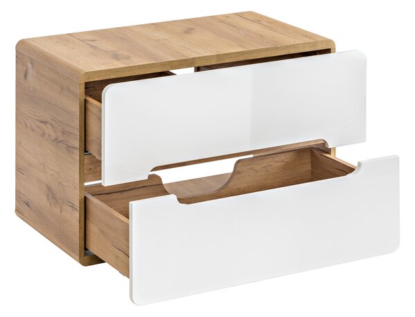 Koupelnová závěsná skříňka pod umyvadlo na desku BÁRA 80 cm
