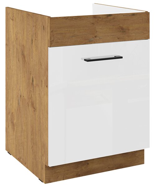 VIGO b | dolní skříňka 60ZL 1S na dřez | 60 cm | PREMIUM BOX | lancelot/bílá lesk