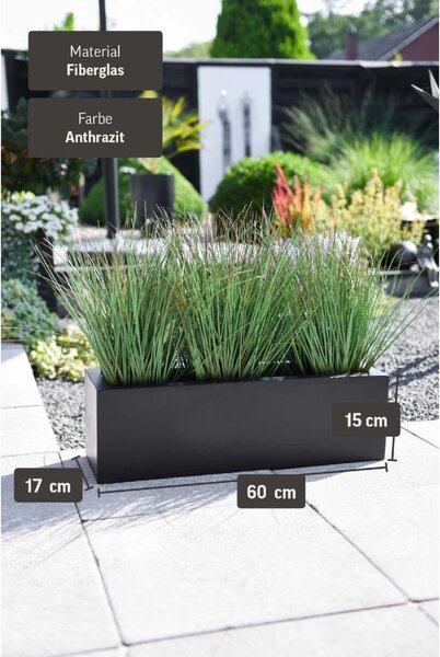 Truhlík FLOBO, sklolaminát, šířka 60 cm, antracit