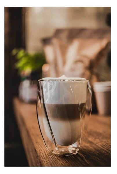 Sada 2 dvoustěnných sklenic Vialli Design Latte, 300 ml
