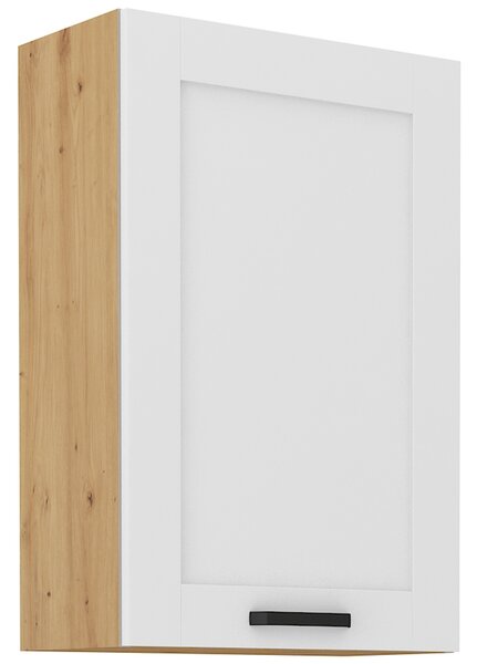 LUNA ab | horní skříňka 60 G-90 1F s policemi | 60 cm | VYSOKÁ | UNI dvířka | artisan/bílá