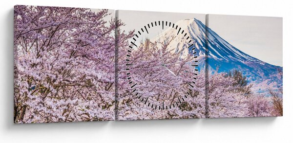 Obraz - Japonsko na jaře (s hodinami) (90x30 cm)