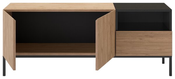 Marckeric TV stolek Cailin 140 x 40 cm s dřevěným dekorem