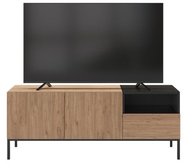 Marckeric TV stolek Cailin 140 x 40 cm s dřevěným dekorem